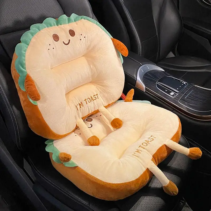 Car Lumbar Support Pillow Memory Foam Back Cushion for Back Pain Relief Office  Chair Cute Toast Bread Seat Throw Pillow - AliExpress