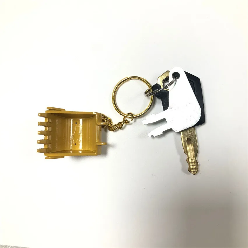 5p8500 8h5306 Key With Bucket Key Chain For Caterpillar Cat Excavator Heavy Equipment Keychain