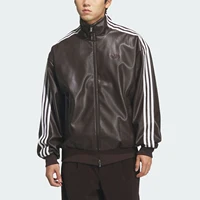 Veste en simili cuir rétro rayée décontractée pour hommes et femmes Adidas Clover authentique KQ5473 1
