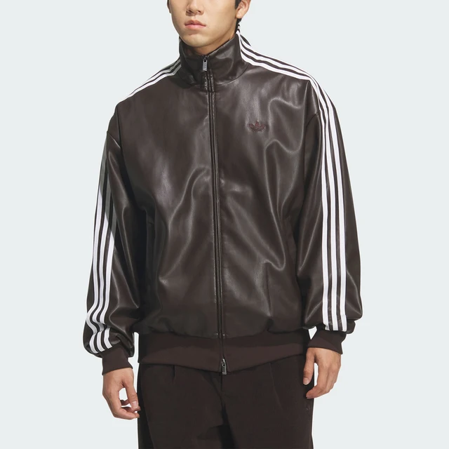 Veste en simili cuir rétro rayée décontractée pour hommes et femmes Adidas Clover authentique KQ5473 1