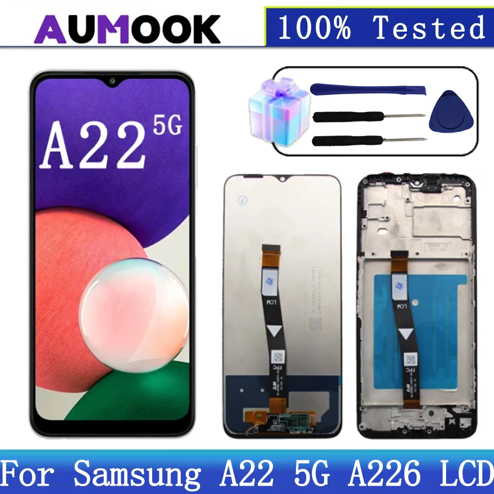 100-Tested-LCD-For-Samsung-A22-5G-Display-A226B-Touch-Screen-Digiziter ...