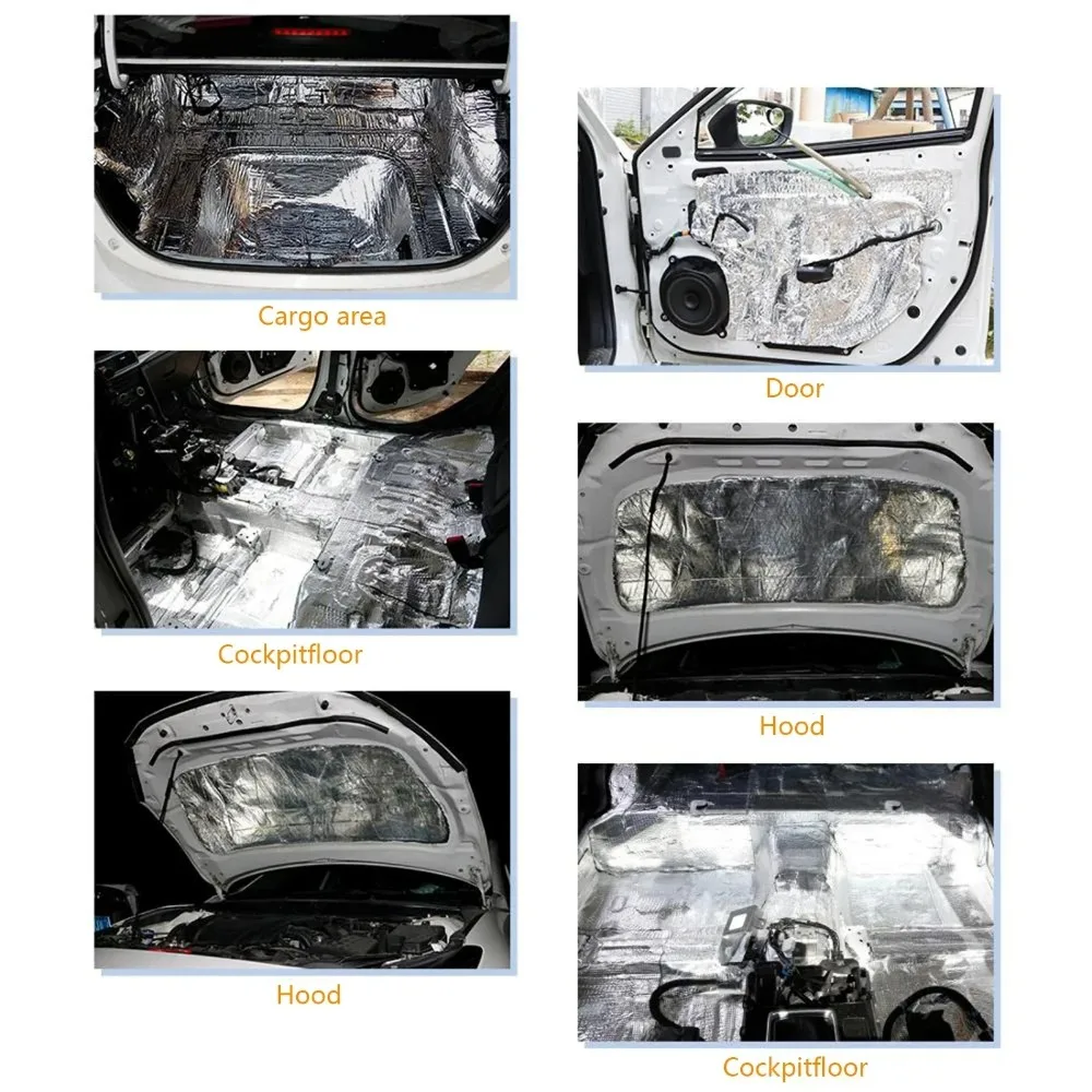 Sound Deadener Heat Insulation Mat 5/10MM Car Sound Proofing Deadening Insulation Car Hood Accessories Interior