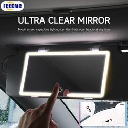 LED HD Vanity Mirror with Rechargeable Fill Light - Sleek Car Interior Accessory (WHITE)