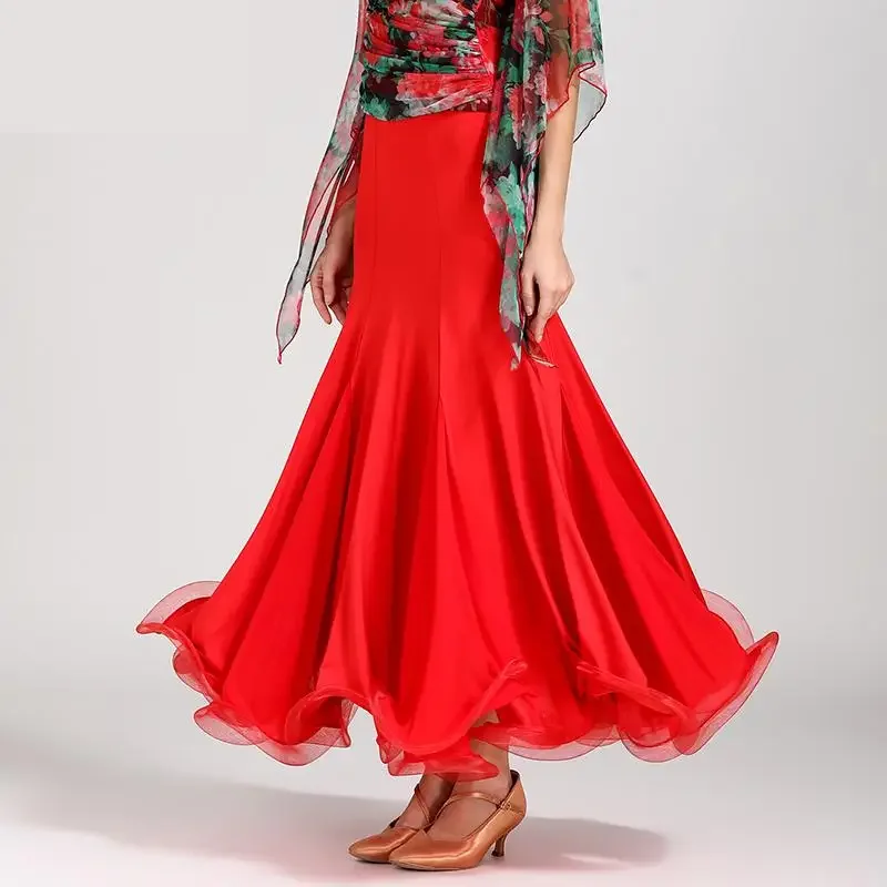 New Women Ballroom Dancing Skirt Party Performance Outfits For Modern Standard Waltz Tango Dance Dress Spain Dancing Competition