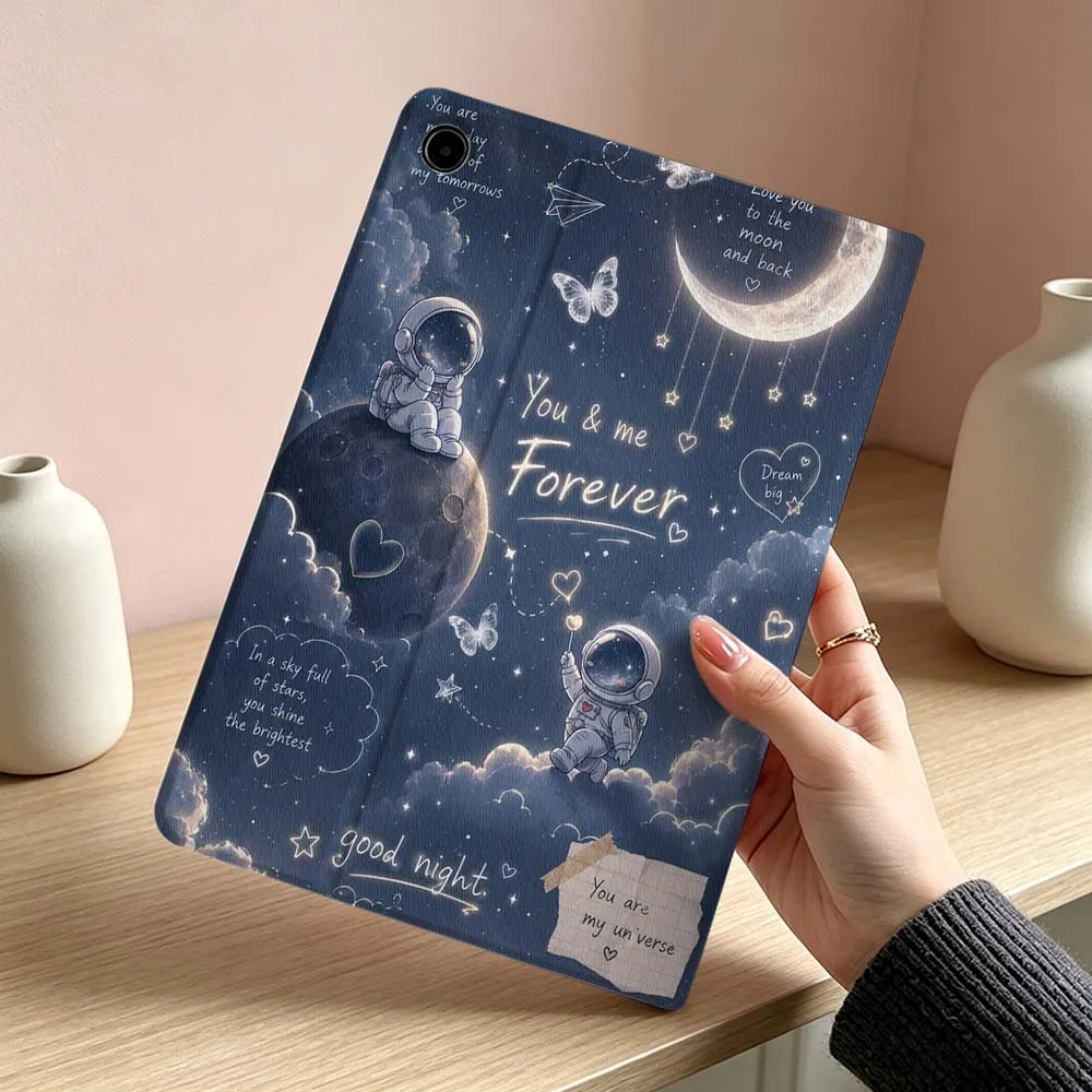 Glittering Astronaut Pattern Soft Tablet Case