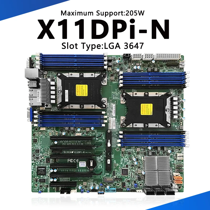 Supermicro マザーボード MBD-X11DPI-N-B Xeon デュアルソケット S3647 C621 Max.2TB PCI Exress EATX ブラウンボックス : Supermicro X11DPI-N Motherboard (MBD-X11DPI-N-O
