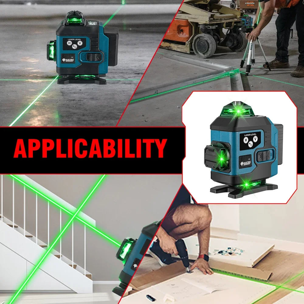 Electric Goddess 16 Lines 4D Laser Level Self-Leveling 360 Horizontal And Vertical Cross Super Powerful Green Laser Level