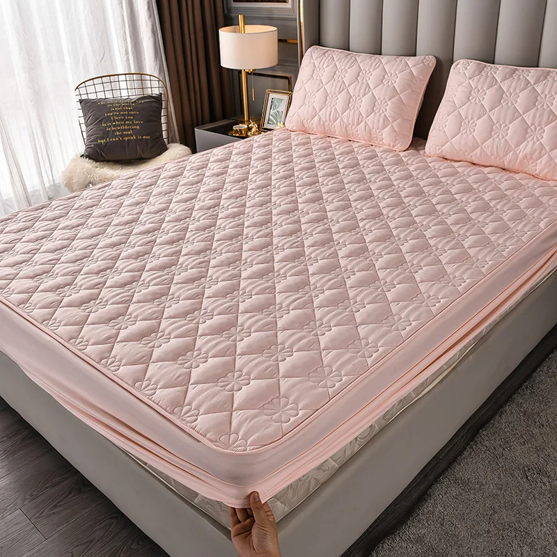 Housse De Lit 100% Coton, 140x200/160x200, Épaisse, Lavable, Anti-acariens,  Protège Du Linge De Lit - Housse De Matelas Et Pinces - AliExpress