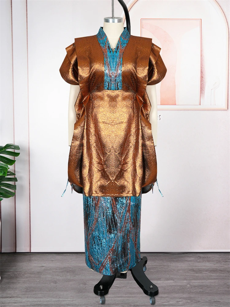 Traditional African Dresses For Women Luxury Wedding Party Birthday Robes Plus Size Dress & Skirt 2 PCS Set 2026 Africa Clothing 5