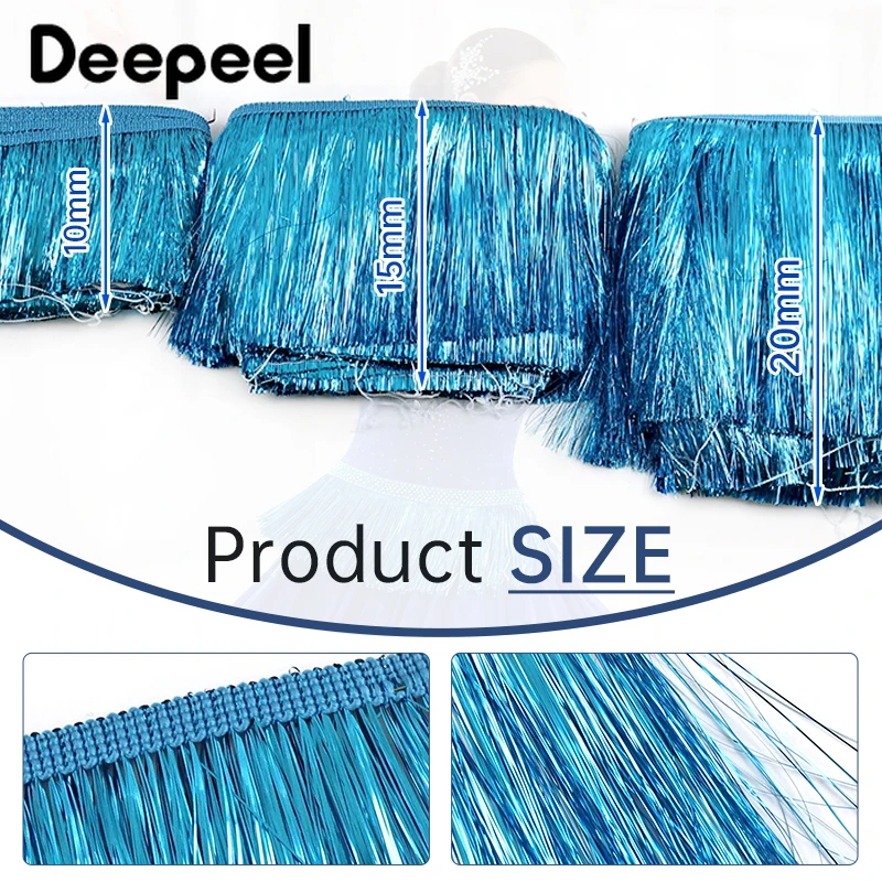 10M 10/15/20cm 반짝이는 태슬 프린지 레이스 트림, 라틴 드레스, 커튼, 소파, 의류 장 프린지, 바느질 공예, 원단 용품