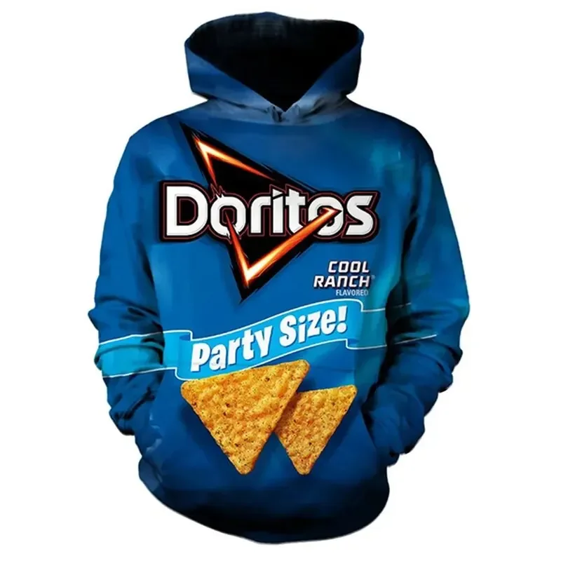 Multi-Aromatizzato Doritos Corn Flakes 3D Neutro Casual Felpa Con Cappuccio Street Hip Hop Moda Oversize Uomo Donna Bambini Pullover