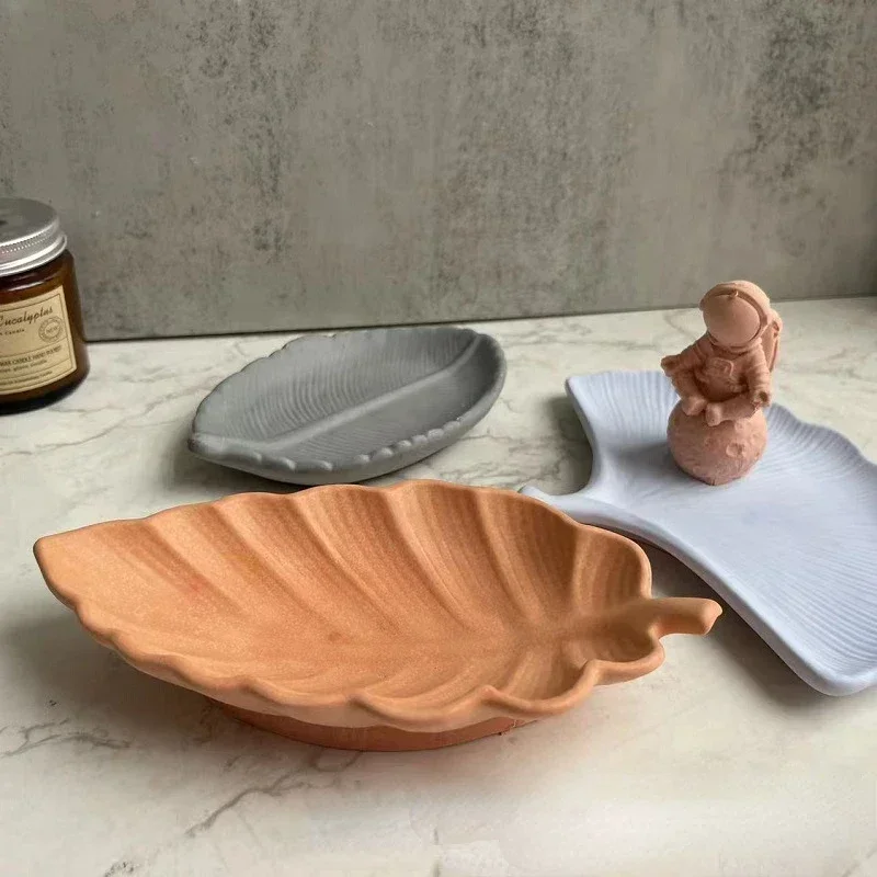 DIY Leaf Storage Tray Silicone Mold Leaf Mirror Storage Box Crystal Drop Glue Mold Ginkgo Plate Tray Gypsum silicone mold