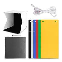 Mini Folding Light Box Photography Photo Studio Soft Box Background LED Light Soft Boxes Background For DSLR Camera Dropship