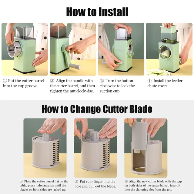 2024 Kitchen Gadget: Manual Vegetable Slicer & Grater 4