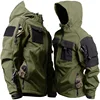 Hooded Tactical Jacket Men Army Training Wear-resistant Windbreaker Outdoors Camping Waterproof Coat Winter Cargo Instructor Top 2