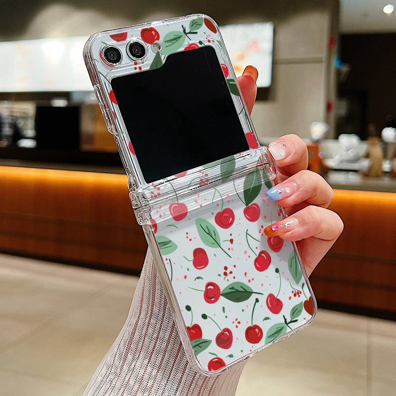 Cherry Watermelon Print Hard Folding Case