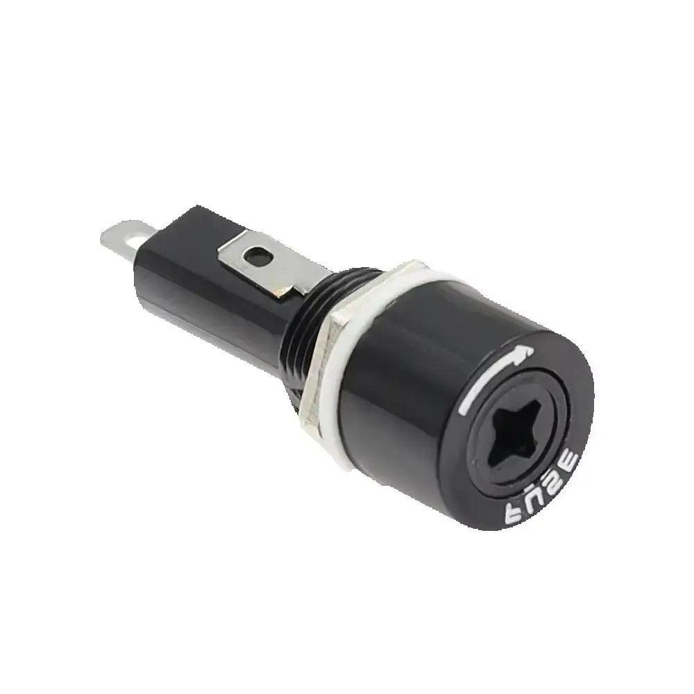 R3-22 패널 마운트 섀시 퓨즈 홀더(6x30mm 유리 퓨즈용) 10A 250V 6*30 고온 내성