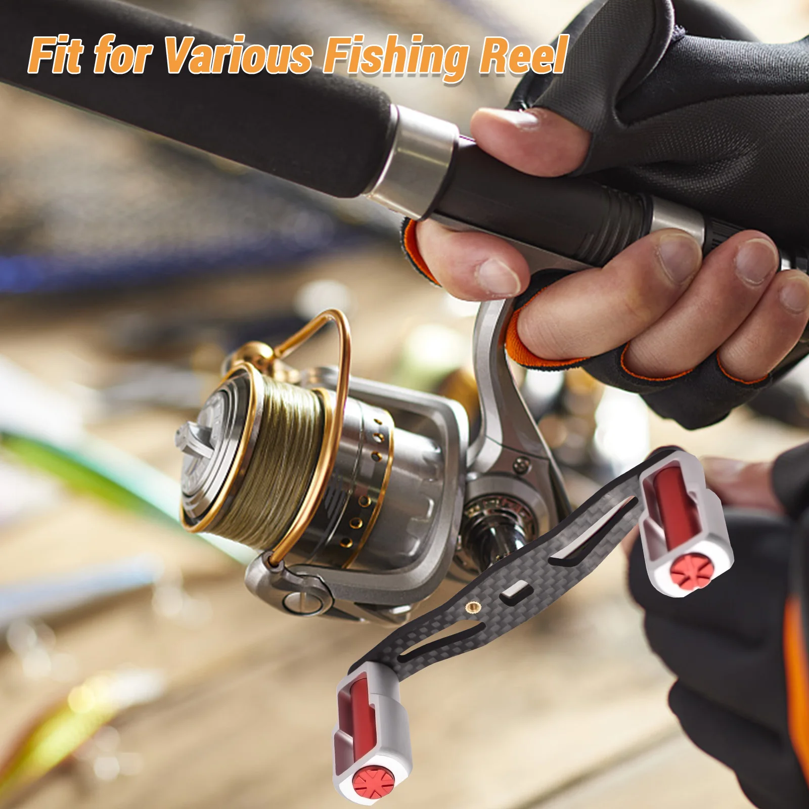 Carbon Baitcasting Fishing Reel Handle Fishing Reel Handle Trolling Reel  Handle Left Right Handle Reel Crank Accessory - AliExpress