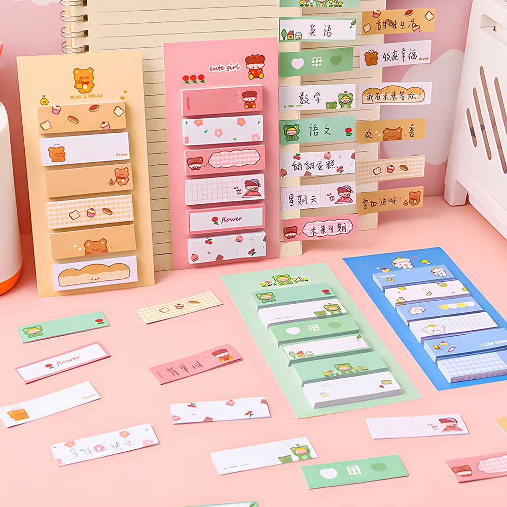 Kawaii Sticky Notes - Cute Journaling Memo Pads for To-Do Lists and Planning