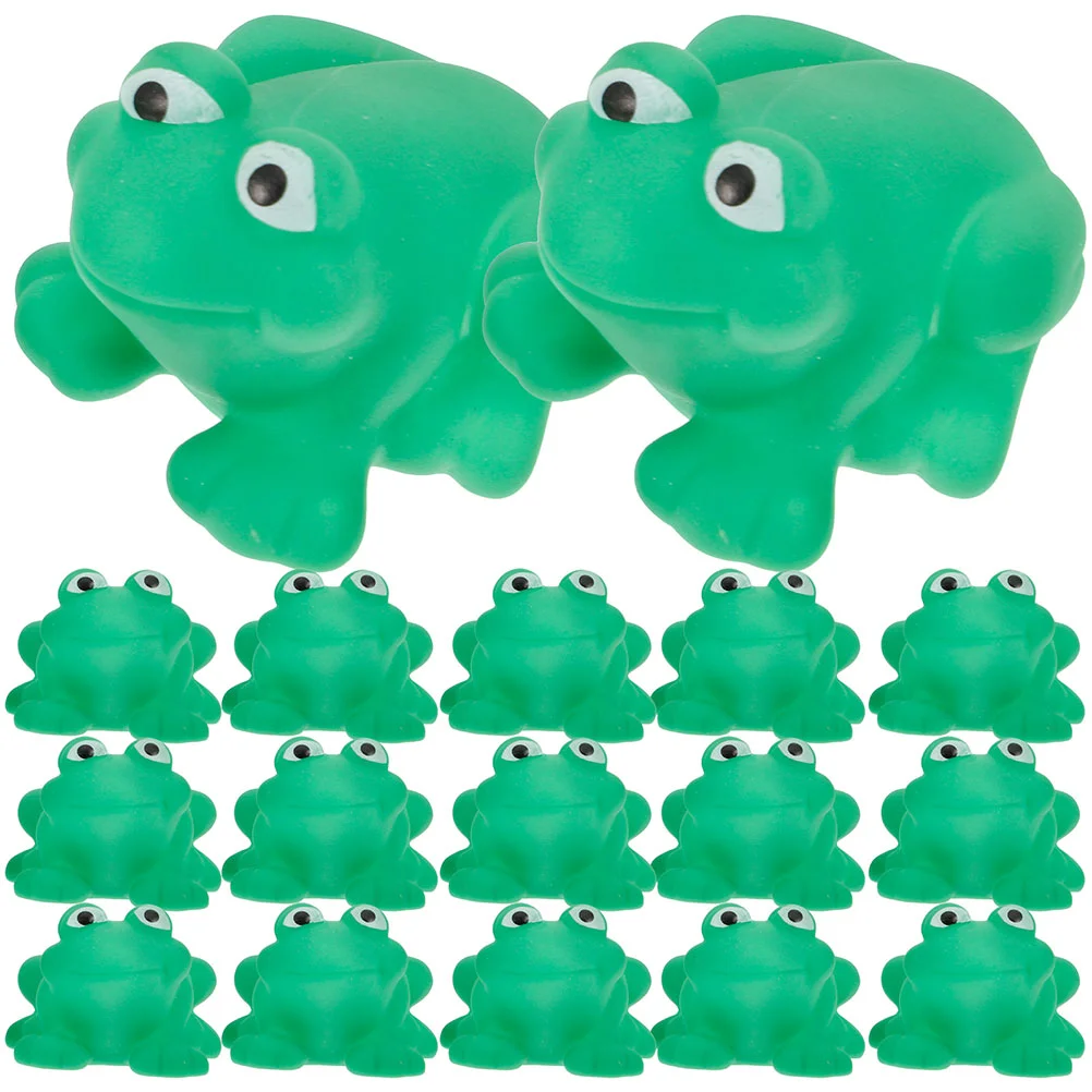

20 Pcs Children's Water Toys Bath Tubs Shower Squeaky Frogs Household Small Vinyl Realistic Baby Figurines Tiny