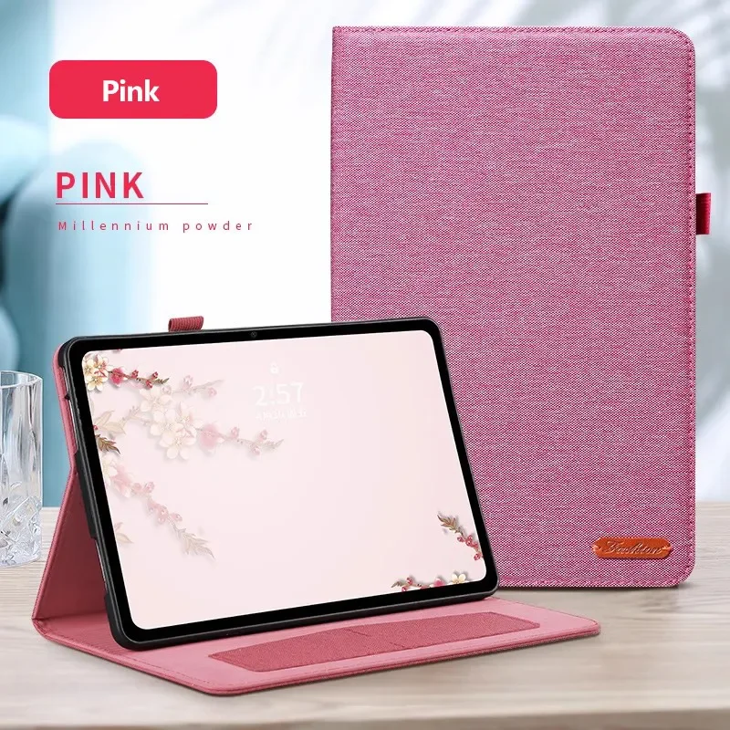 Stylish Cloth Flip Stand Case with TPU Soft Back Cover