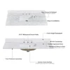 48" x 22" Stone Vanity Top with Sink and 8 Inch Faucet Holes Durable Easy Installation Elegant Design Fits Most Standard 48" 4