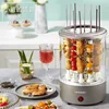 Electric skewer machine indoor smokeless fully automatic rotating family barbecue grill vertical barbecue grill food processor 5
