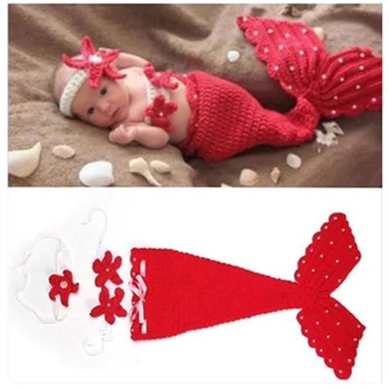 

Baby Souvenirs Hand-Woven Mermaid Costumes Newborn Photography Dressing