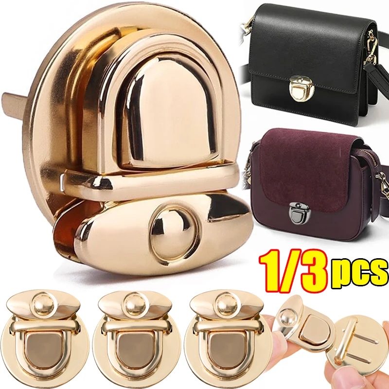 3/2/1pcs Metal Locks Bag Clasp Catch Buckles Metal Snap Clasp Locks Wallet Fasteners Wallet Buckle Totes DIY Craft Hardware Case