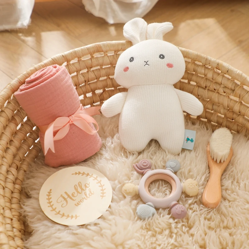 BaBy Accessories Photography Props Newborn Keepsakes Memories Milestone Cards Monthly Blanket Babies Photos Baby Birth Gift Set - 5