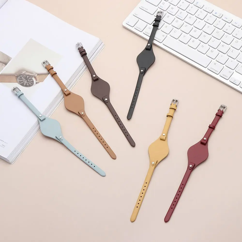 Round Tail Genuine Leather Watchband Bracelet - Classic Loop Strap Design