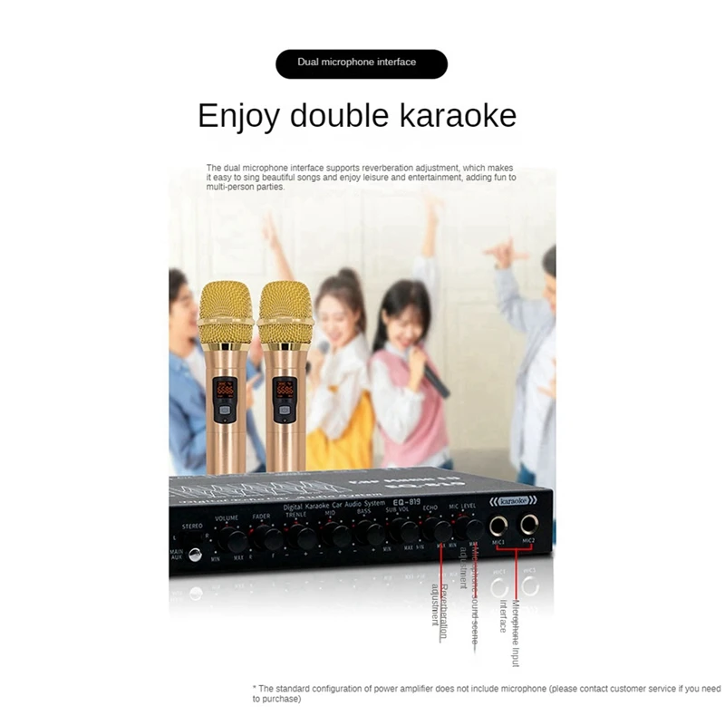 3X EQ-819 Car Equalizer Multifunctional Car Audio EQ Tuning Crossover Amplifier Parametric Equalizer Audio