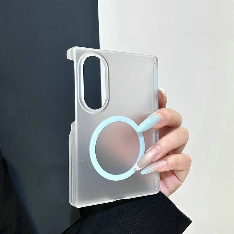 Transparent Magnetic Matte Hard PC Case - Frosted Dual-axis Cover