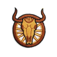 Hemp Rope Embroidered Patch – Western Bounty Hunter Cow Head Iron-On Cloth Sticker for Denim, Bags & DIY Decoration - Image 5