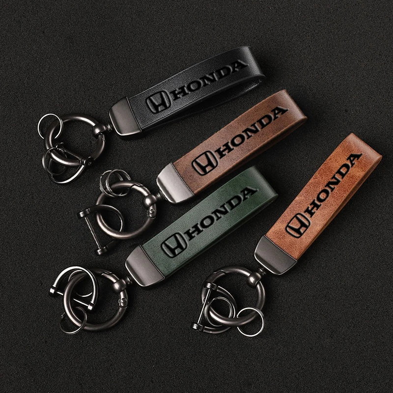 Porte Clé,iSpchen Porte-Clés Voiture Porte Clef Cuir PU Universel Keychain De Crochets Anneaux