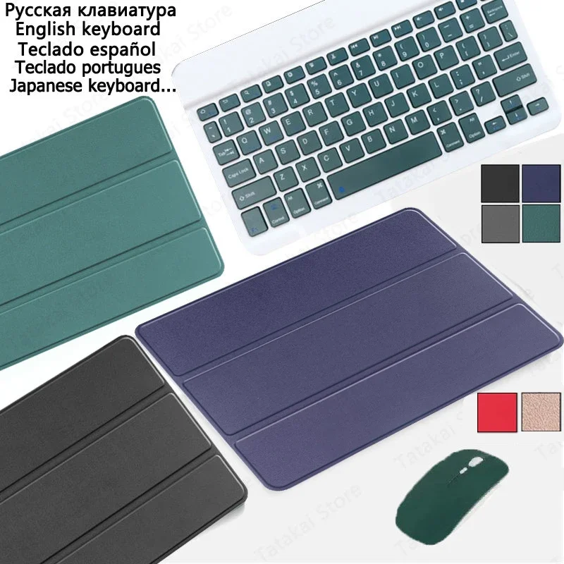 

Чехол и клавиатура для Samsung Galaxy Tab S9 FE Caes 10,9 ''SM-X510 X516 X516B, чехол из искусственной кожи для Galaxy Tab S9 FE, клавиатура