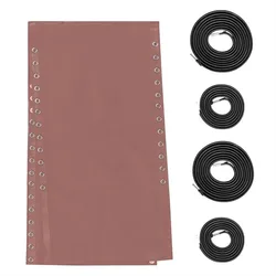 Premium Replacement Fabric for Recliners and Lounge Chairs, 63x17 inches (Coffee with ropes)