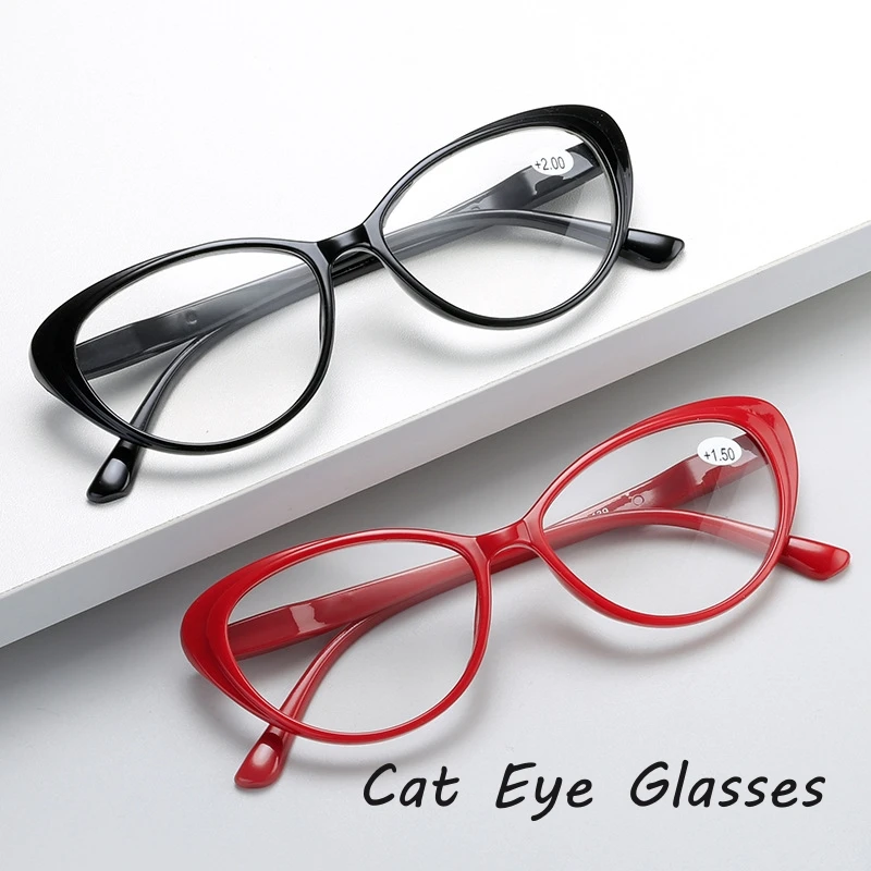 

Cat Eye Reading Glasses Anti-Blue Light Hyperopia Eyewear Ladies Computer Reading Eyeglasses Anti-radiation Presbyopia Glasses