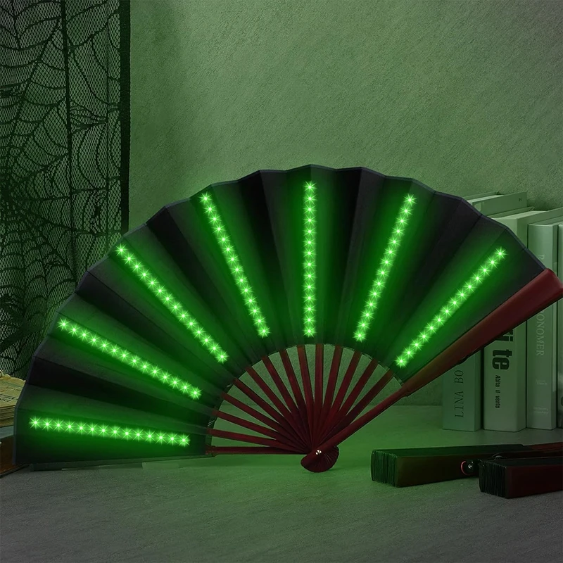 Description Picture 5 of itemGlow Folding Led Fan Led Glasses Dancing Light Fan Night Show Halloween Christmas Rave Festival Accessories Glow Party Supplies