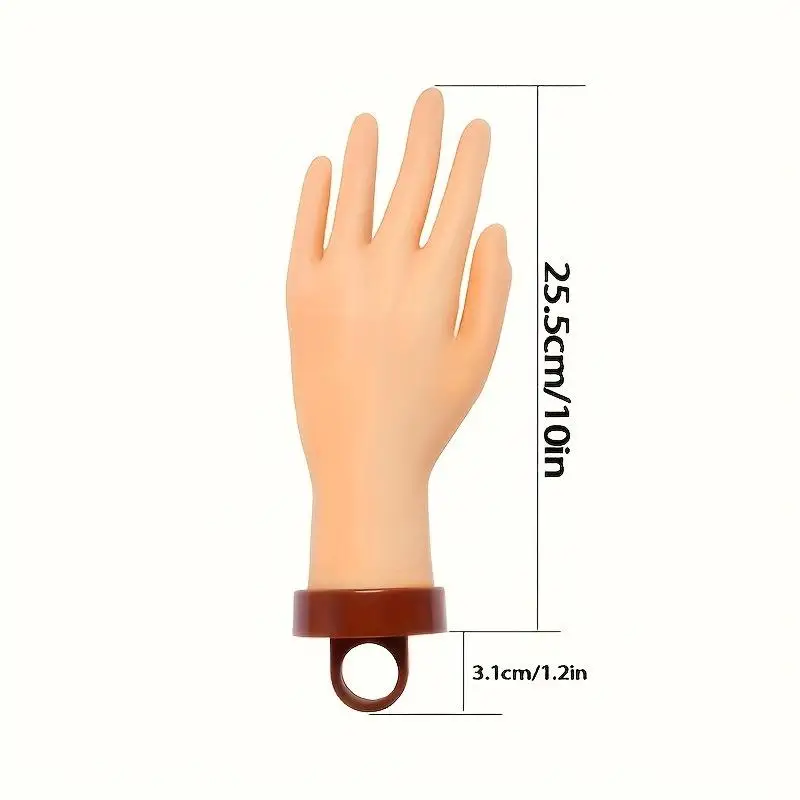 Mano per Pratica Unghie Regolabile con Supporto da Tavolo, Manichino per Allenamento Unghie in Acrilico Gel, per Salone o Uso Domestico - immagine 6
