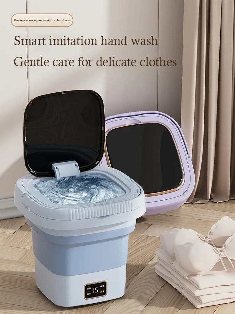 Electric Portable Mini Folding Washing Machine Baby Clothes Underwear Washing Machine And Dryer 4