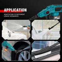 ONEVAN 200 бар бесщеточный электрический пистолет высокого давления 6IN1 аккумуляторный пистолет-распылитель садовые водные инструменты для аккумуляторного штифта Makita — изображение 5