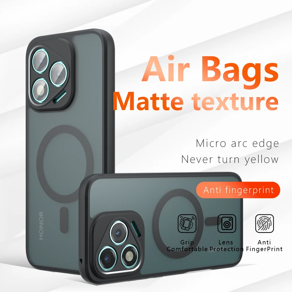 Premium Transparent Magnetic Protective Back Cover Case - Hard PC Shell