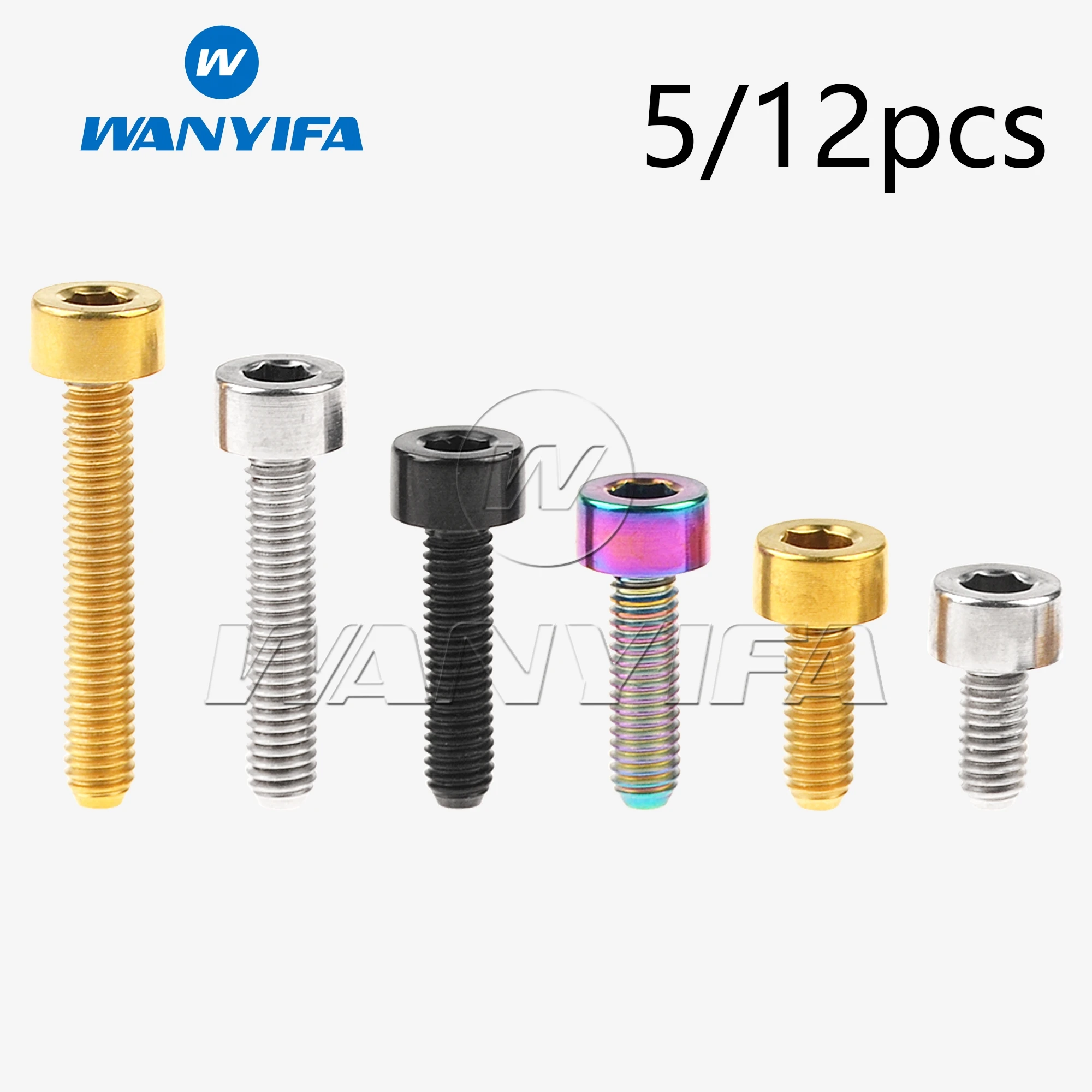 Wanyifa Titanium Bolt Prendedor de Parafuso Estigma M3x6 10 12 15 18 20 mm 12 Pcs