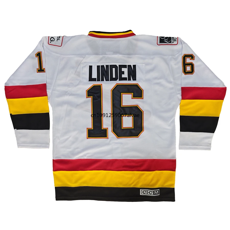 Pavel Bure 10 Trevor Linden 16 Vancouver Ice Hockey Jerseys Stitched Letters Numbers Us Size S-3XL
