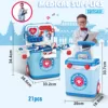 Portable storage box children's play house realistic kitchen cooking kitchenware set boys and girls gift toys 4
