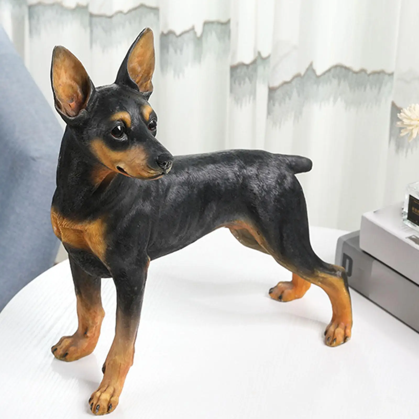 Dog Statue Party Favors Desktop Art Figurine for Desktop Bookshelf Indoor