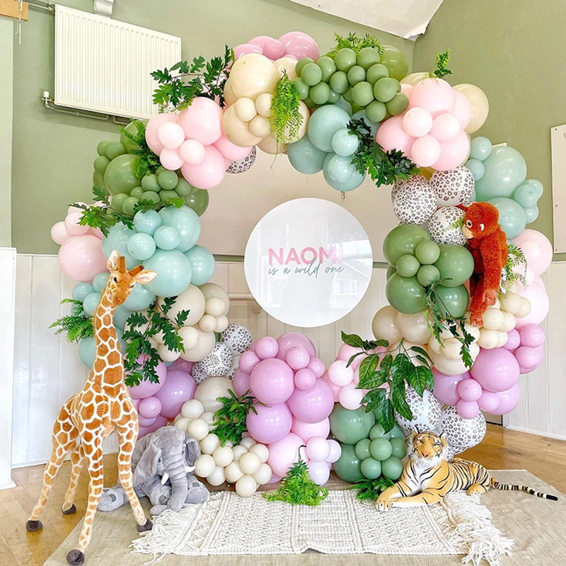 Shower, Wild One Birthday Decoration, Abacate Green Cacau Nude Balloon, Arch Kit