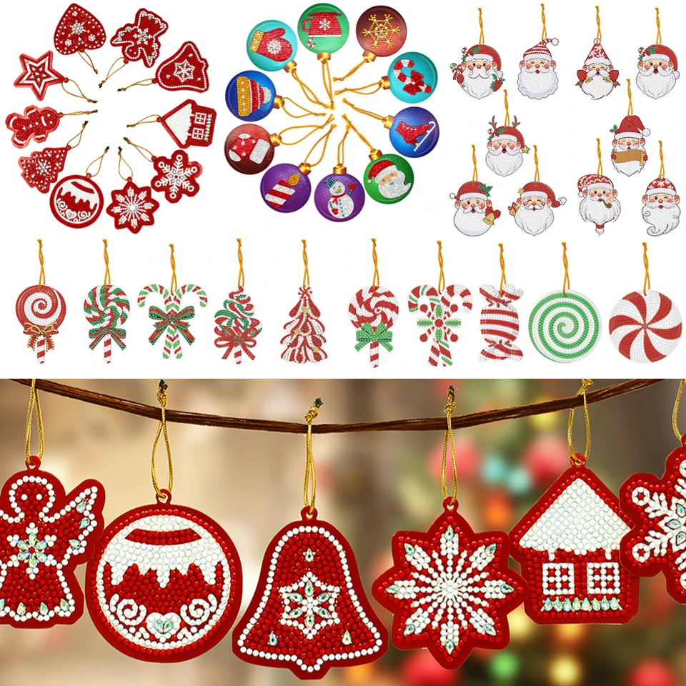 DIY Diamond Painting Keychain Kit – 4Pcs Full Drill Keyring Pendants, Handmade Craft Ornaments - View #5