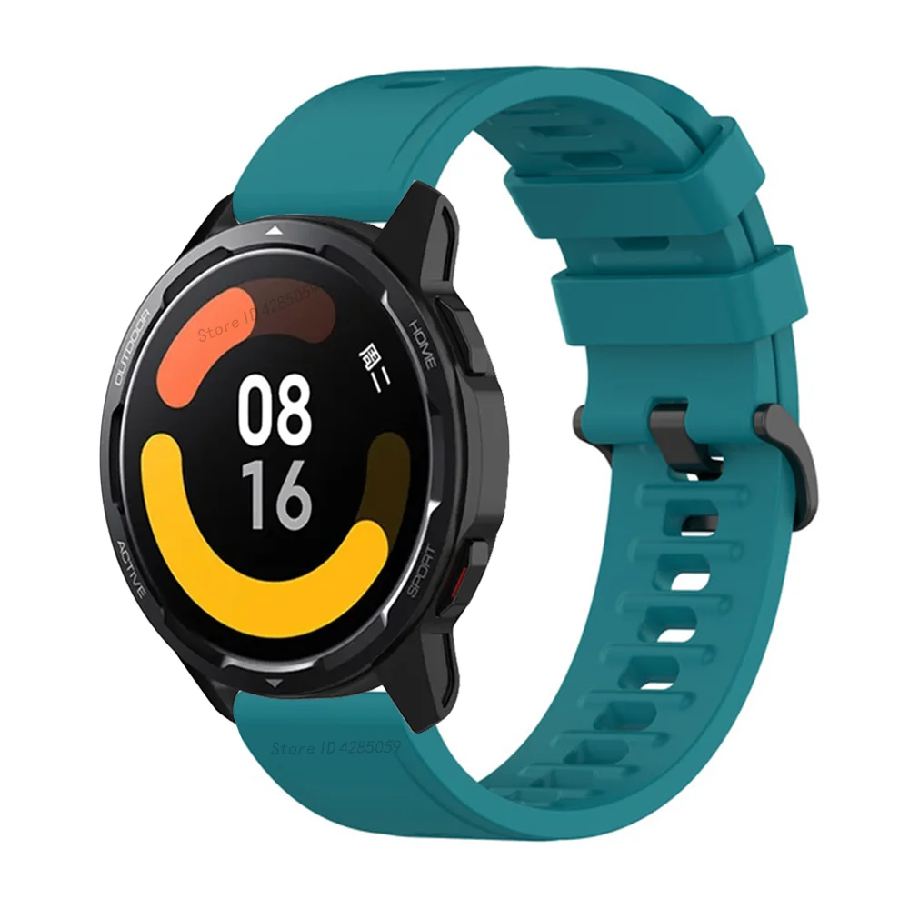 Silicone Sports Wrist Strap for Smart Watches - 22mm Bracelet in Vibrant Colors